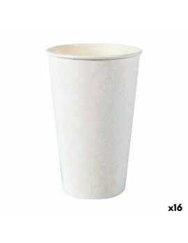 Set de Vasos Algon Desechables Cartón Blanco 6 Piezas 450 ml (16 Unidades)