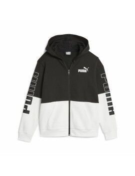 Sudadera con Capucha y Cremallera Unisex Puma Negro