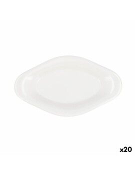 Bandeja de Aperitivos Quid Select Blanco Plástico 17 x 9,5 x 2 cm (20 Unidades)