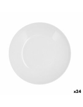 Plato Hondo Quid Select Basic Blanco Plástico 23 cm (24 Unidades)