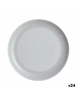 Prato de Jantar Luminarc Cottage Cinzento Vidro 25 cm (24 Unidades)