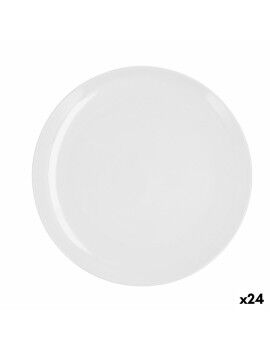 Plato Llano Quid Select Basic Blanco Plástico 25 cm (24 Unidades)