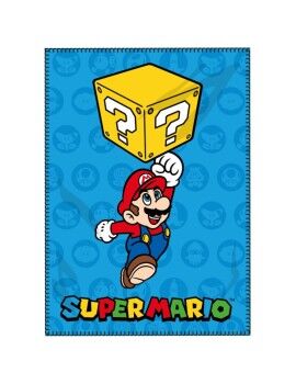 Manta Super Mario 100 x 140 cm Azul Marinho Poliéster