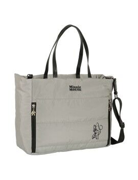 Bolso Minnie Mouse Teen Sand Acolchado Gris 40 x 31 x 17 cm