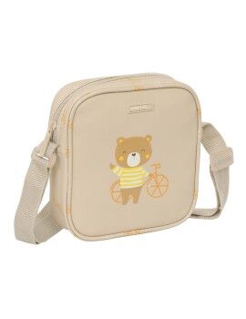 Bolso Bandolera Safta Oso Beige 16 x 18 x 4 cm