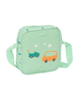 Bolso Bandolera Safta Coches Verde 16 x 18 x 4 cm