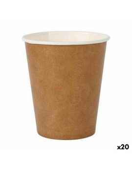 Conjunto de Copos Algon Descartáveis Papel kraft 12 Peças 250 ml (20 Unidades)