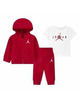 Conjunto Deportivo para Bebé Jordan Essentials Fleeze Box Blanco Rojo