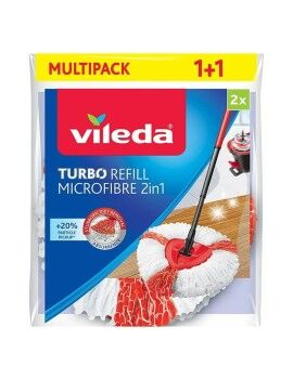 Peça Sobresselente de Esfregona Vileda Turbo 2in1 Microfibra Poliamida Poliéster (2 Unidades)