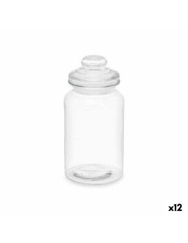 Frasco Transparente Vidro 1,2 L (12 Unidades) Com tampa