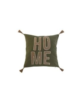 Almofada Home ESPRIT Verde Natural Boho 45 x 5 x 45 cm