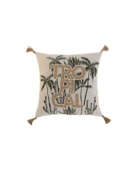 Almofada Home ESPRIT Bege Natural Tropical Boho 45 x 5 x 45 cm