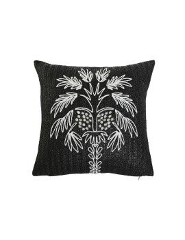 Cojín Home ESPRIT Blanco Negro Palmera 42 x 15 x 42 cm