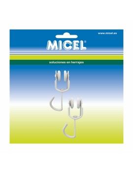 Polea para cortina Micel TLD18 Interior Blanco 2 Unidades