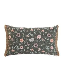 Almofada Home ESPRIT Verde Bloemen Boho 50 x 5 x 30 cm