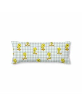 Funda de almohada Looney Tunes Tweety Vichy Verde Multicolor 175 Hilos 45 x 125 cm