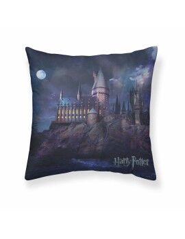 Funda de cojín Harry Potter Go to Hogwarts Multicolor Azul marino 50 x 50 cm