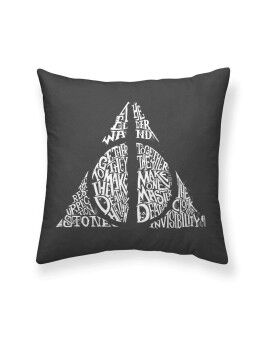 Capa de travesseiro Harry Potter Dealthy Hallows Preto Multicolor 50 x 50 cm