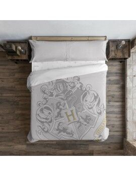 Funda Nórdica Harry Potter Hogwarts Gris Multicolor 175 Hilos 180 x 220 cm Cama de 105