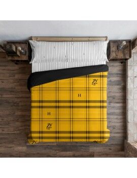 Funda Nórdica Harry Potter Hufflepuff Amarillo Multicolor 175 Hilos 180 x 220 cm Cama de 105