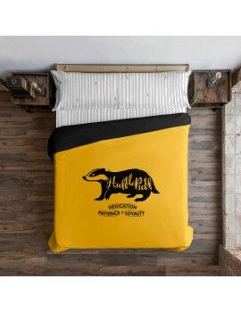 Capa nórdica Harry Potter Hufflepuff Values Amarelo Multicolor 175 Fios 220 x 220 cm Casal