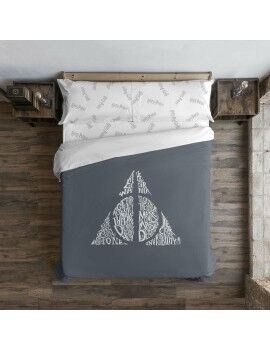 Funda Nórdica Harry Potter Deathly Hallows Multicolor 175 Hilos 140 x 200 cm Cama de 80