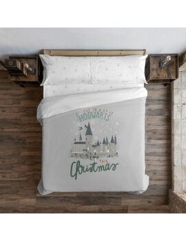 Capa nórdica Harry Potter Hogwarts in Christmas Multicolor 175 Fios 180 x 220 cm Solteiro