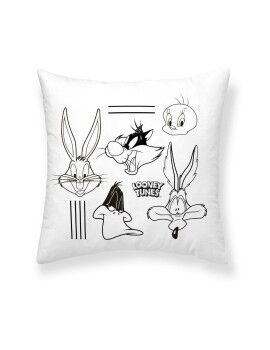 Capa de travesseiro Looney Tunes Looney B&w B Branco Multicolor 45 x 45 cm