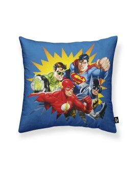 Capa de travesseiro Justice League Justice League B Azul Multicolor 45 x 45 cm