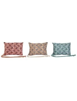 Cojín Home ESPRIT Marrón Turquesa Coral 30 x 10 x 20 cm (3 Unidades)