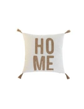 Almofada Home ESPRIT Bege Natural Boho 45 x 5 x 45 cm