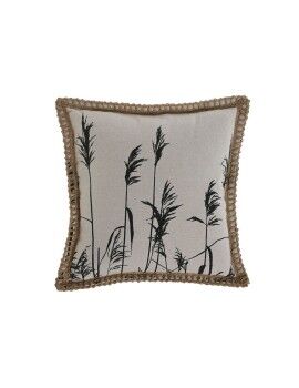 Almofada Home ESPRIT Preto Bege Franjas Boho 45 x 45 cm