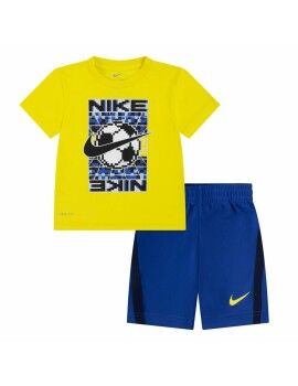 Conjunto Deportivo para Niños Nike Df Icon  Amarillo Azul Multicolor 2 Piezas