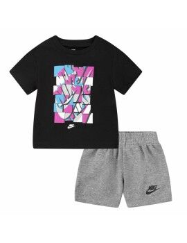 Conjunto Deportivo para Niños Nike Nsw Add Ft Negro Gris 2 Piezas