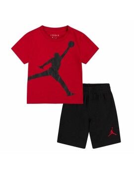 Conjunto Deportivo para Niños Nike Negro Rojo Multicolor 2 Piezas