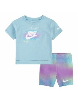 Conjunto Deportivo para Niños Nike Aop Bike Azul Multicolor Lila 2 Piezas