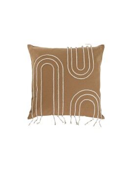 Almofada Home ESPRIT Branco Mostarda Boho 45 x 45 cm