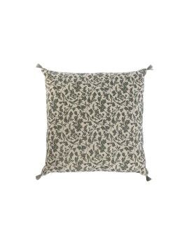 Almofada Home ESPRIT Verde Bege Franjas Cottage 45 x 45 cm