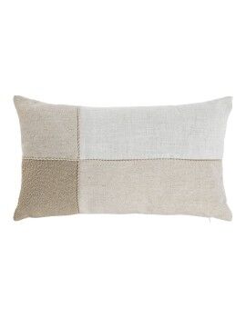 Almofada Home ESPRIT Branco Bege Patchwork Cottage 50 x 30 cm