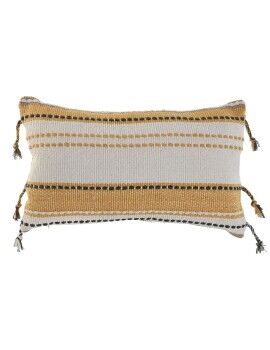 Almofada Home ESPRIT Bege Mostarda Boho 50 x 30 cm