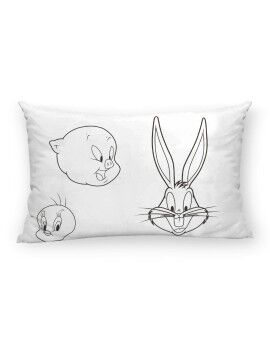 Funda de almohada Looney Tunes Blanco Negro Multicolor 175 Hilos 50x80cm 50 x 80 cm 100 % algodón