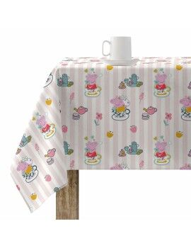 Mantel resinado antimanchas Peppa Pig Flowers 1 Multicolor 250 x 150 cm