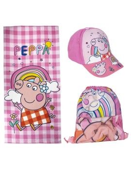 Conjunto de Verão Infantil Peppa Pig Cor de Rosa 3 Peças