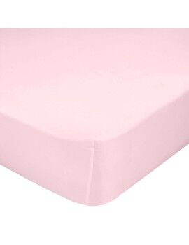 Lençol de baixo HappyFriday BASIC KIDS Rosa Claro 70 x 140 x 14 cm