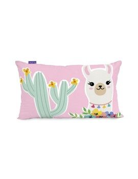 Capa de travesseiro HappyFriday Moshi Moshi Cute Llamas Multicolor 50 x 30 cm