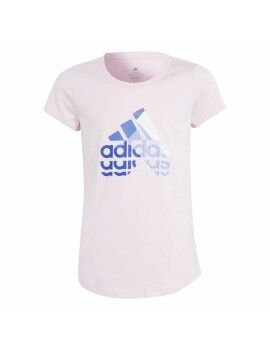 Camiseta de Manga Corta Infantil Adidas Graphic Rosa