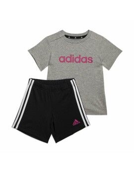 Conjunto Deportivo para Bebé Adidas Essentials Lineage Gris oscuro