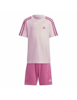 Conjunto Deportivo para Niños Adidas 3 Stripes Rosa