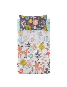 Conjunto de Lençóis HappyFriday Moshi Moshi Woodland Multicolor Berço de Bebé 2 Peças