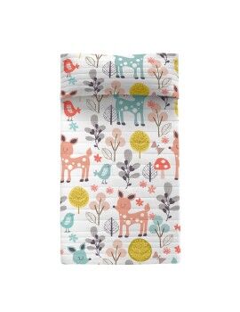 Colcha HappyFriday Moshi Moshi Multicolor 200 x 260 cm Veado Bosque